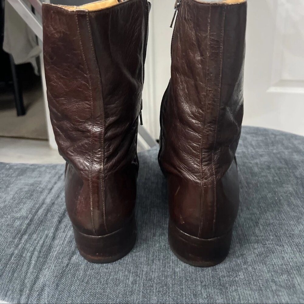 Zenith American Classics Men's Ankle Boots S 8 Red/Brown Leather VINTAGE